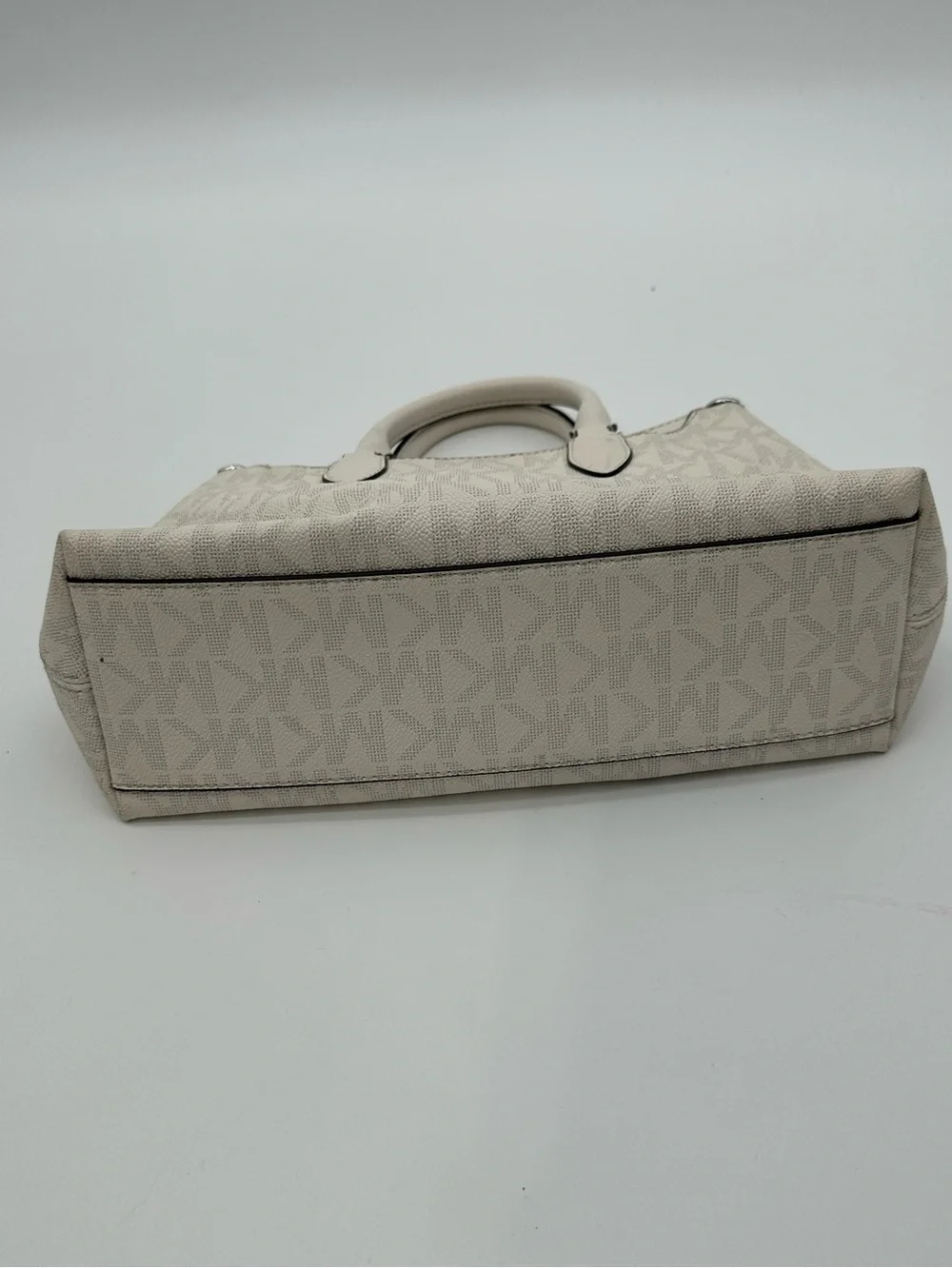 Michael Kors cream White Signature Logo Satchel